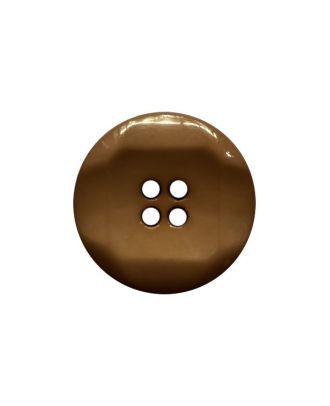 Polyamidknopf, rund, glänzend, mit 4 Löchern - Größe:  23mm - Farbe: braun - ArtNr.: 343101