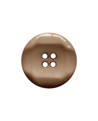 Polyamidknopf, rund, glänzend, mit 4 Löchern - Größe:  23mm - Farbe: braun - ArtNr.: 343102