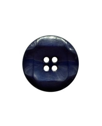 Polyamidknopf, rund, glänzend, mit 4 Löchern - Größe:  23mm - Farbe: dunkelblau - ArtNr.: 343104