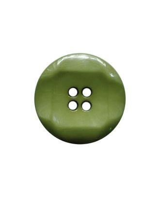 Polyamidknopf, rund, glänzend, mit 4 Löchern - Größe:  23mm - Farbe: grün - ArtNr.: 343105
