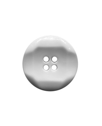 Polyamidknopf, rund, glänzend, mit 4 Löchern - Größe:  23mm - Farbe: weiß - ArtNr.: 341530