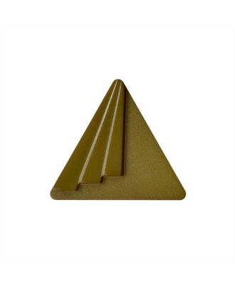 Polyamidknopf dreieckig mit Öse - Größe:  25mm - Farbe: khaki - ArtNr.: 377003
