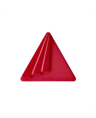 Polyamidknopf dreieckig mit Öse - Größe:  25mm - Farbe: rot - ArtNr.: 377007