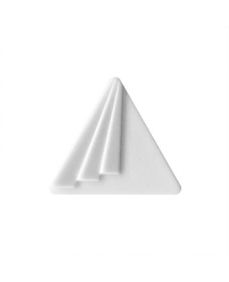 Polyamidknopf dreieckig mit Öse - Größe:  25mm - Farbe: weiß - ArtNr.: 370984