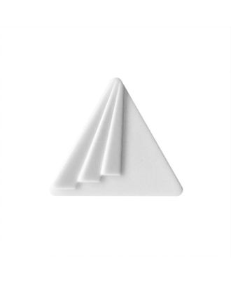 polyamide button triangular shape with shank - Size: 25mm - Color: white - Art.No.: 370984