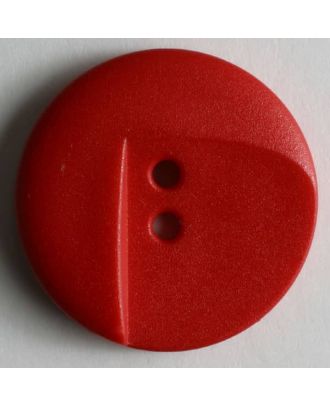 Modeknopf asymmetrisch aussgeschnitten, 2 Loch - Größe: 18mm - Farbe: rot - Art.Nr. 240960