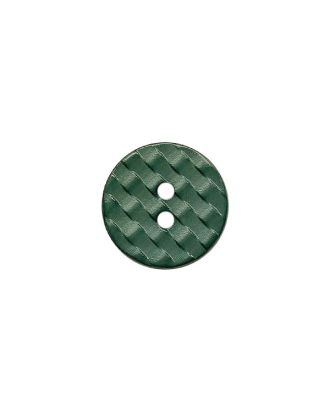 Polyamidknopf rund mit 2 Löchern - Größe:  13mm - Farbe: dunkelgrün - ArtNr.: 224033