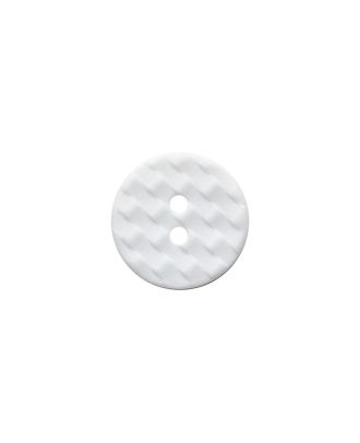 Polyamidknopf rund mit 2 Löchern - Größe:  13mm - Farbe: weiß - ArtNr.: 221973
