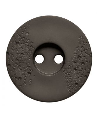 polyamide button round shape with fine structure and 2 holes - Size: 15mm - Color: grau - Art.No.: 268800