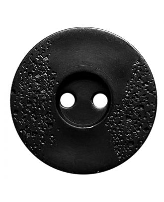 polyamide button round shape with fine structure and 2 holes - Size: 15mm - Color: schwarz - Art.No.: 261429