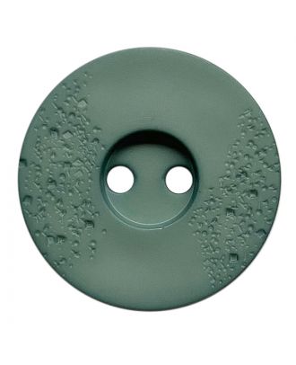 polyamide button round shape with fine structure and 2 holes - Size: 15mm - Color: grün - Art.No.: 268806