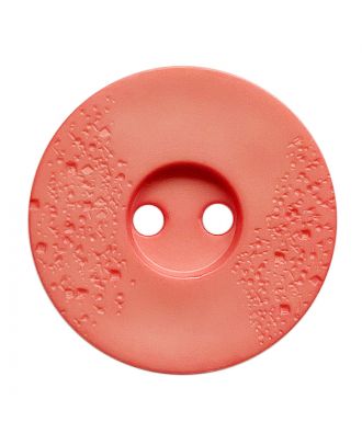 polyamide button round shape with fine structure and 2 holes - Size: 15mm - Color: pink - Art.No.: 268807