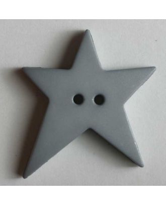 Quiltingknopf in Form eines asymmetrischen Sternes - Größe: 28mm - Farbe: grau - Art.Nr. 259052
