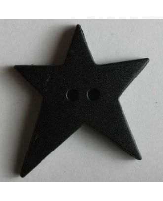 Quiltingknopf in Form eines asymmetrischen Sternes - Größe: 28mm - Farbe: schwarz - Art.Nr. 259053