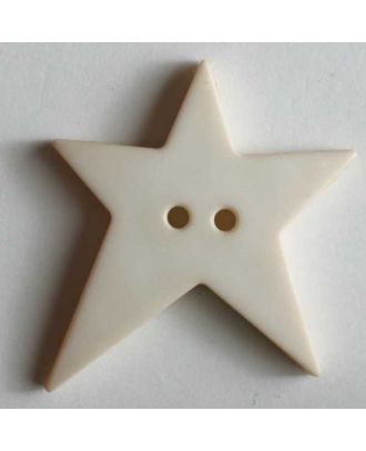 Quiltingknopf in Form eines asymmetrischen Sternes - Größe: 15mm - Farbe: beige - Art.Nr. 189106