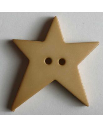 Quiltingknopf in Form eines asymmetrischen Sternes - Größe: 15mm - Farbe: beige - Art.Nr. 189054