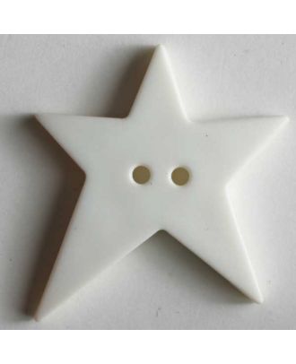 Quiltingknopf in Form eines asymmetrischen Sternes - Größe: 15mm - Farbe: beige - Art.Nr. 189055