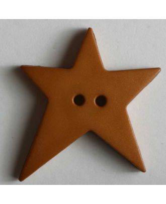 Quiltingknopf in Form eines asymmetrischen Sternes - Größe: 28mm - Farbe: braun - Art.Nr. 259077