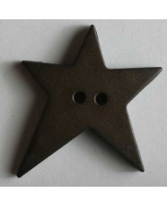Quiltingknopf in Form eines asymmetrischen Sternes - Größe: 28mm - Farbe: braun - Art.Nr. 259056