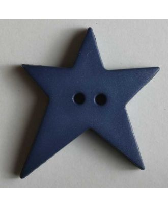 Quiltingknopf in Form eines asymmetrischen Sternes - Größe: 28mm - Farbe: blau - Art.Nr. 259060
