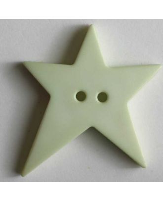 Quiltingknopf in Form eines asymmetrischen Sternes - Größe: 28mm - Farbe: grün - Art.Nr. 259078