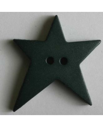 Quiltingknopf in Form eines asymmetrischen Sternes - Größe: 28mm - Farbe: grün - Art.Nr. 259067