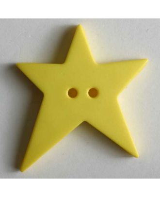 Quiltingknopf in Form eines asymmetrischen Sternes - Größe: 15mm - Farbe: gelb - Art.Nr. 189073