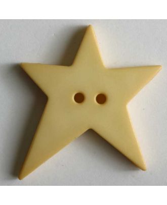 Quiltingknopf in Form eines asymmetrischen Sternes - Größe: 15mm - Farbe: gelb - Art.Nr. 189110