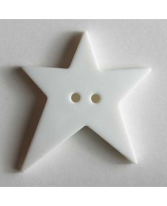 Quiltingknopf in Form eines asymmetrischen Sternes - Größe: 28mm - Farbe: weiß - Art.Nr. 259051