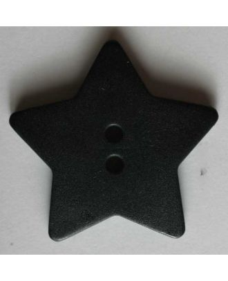 Quiltingknopf in Form eines hübschen Sternes - Größe: 28mm - Farbe: schwarz - Art.Nr. 289028
