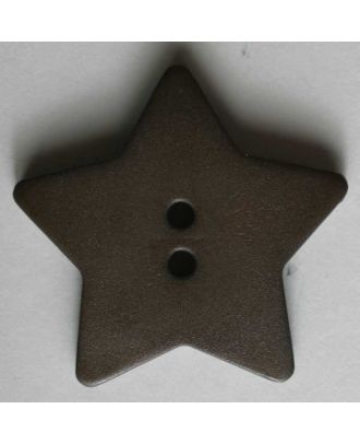 Quiltingknopf in Form eines hübschen Sternes - Größe: 28mm - Farbe: braun - Art.Nr. 289031