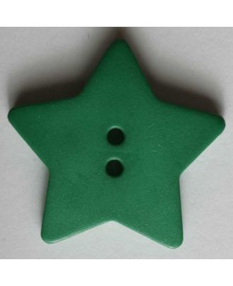 Quiltingknopf in Form eines hübschen Sternes -  Größe: 15mm - Farbe: grün - Art.Nr. 189040