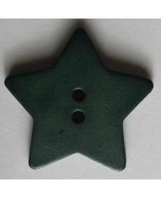 Quiltingknopf in Form eines hübschen Sternes -  Größe: 28mm - Farbe: grün - Art.Nr. 289042