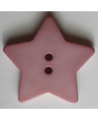 Quiltingknopf in Form eines hübschen Sternes -  Größe: 15mm - Farbe: pink - Art.Nr. 189045