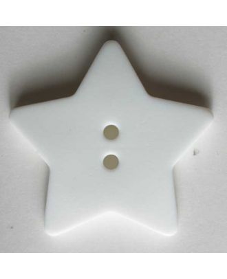 Quiltingknopf in Form eines hübschen Sternes -  Größe: 15mm - Farbe: weiß - Art.Nr. 189026