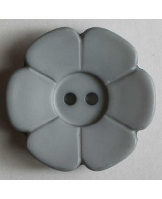 Quiltingknopf in Form einer hübschen Blume -  Größe: 15mm - Farbe: grau - Art.Nr. 219077