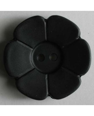 Quiltingknopf in Form einer hübschen Blume - Größe: 15mm - Farbe: schwarz - Art.Nr. 219078