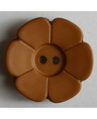 Quiltingknopf in Form einer hübschen Blume -  Größe: 15mm - Farbe: braun - Art.Nr. 219107