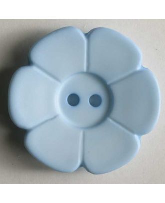 Quiltingknopf in Form einer hübschen Blume -  Größe: 15mm - Farbe: blau - Art.Nr. 219082