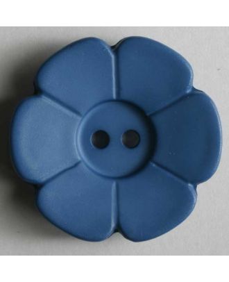 Quiltingknopf in Form einer hübschen Blume -  Größe: 15mm - Farbe: blau - Art.Nr. 219084