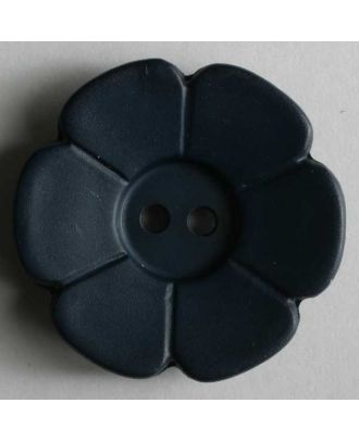 Quiltingknopf in Form einer hübschen Blume - Größe: 28mm - Farbe: blau - Art.Nr. 289086