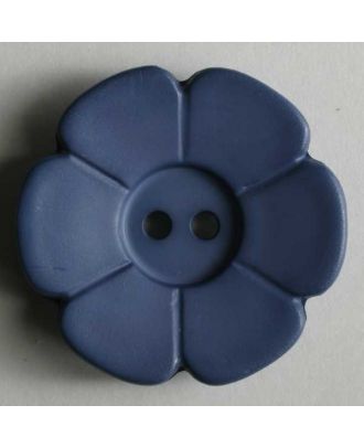Quiltingknopf in Form einer hübschen Blume -  Größe: 15mm - Farbe: blau - Art.Nr. 219085