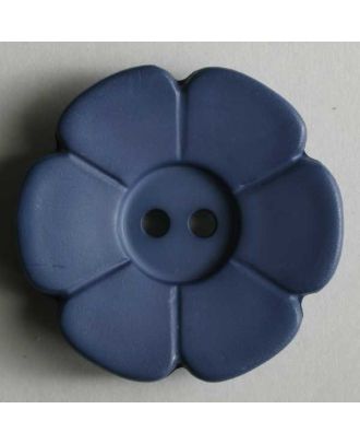 Quiltingknopf in Form einer hübschen Blume -  Größe: 28mm - Farbe: blau - Art.Nr. 289085