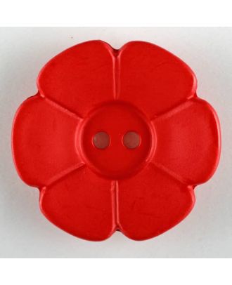 Quiltingknopf in Form einer hübschen Blume -  Größe: 15mm - Farbe: rot - Art.Nr. 219096