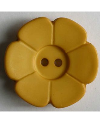 Quiltingknopf in Form einer hübschen Blume - Größe: 15mm - Farbe: gelb - Art.Nr. 219099