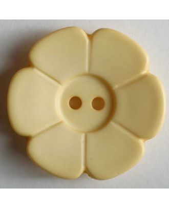 Quiltingknopf in Form einer hübschen Blume - Größe: 15mm - Farbe: gelb - Art.Nr. 219110