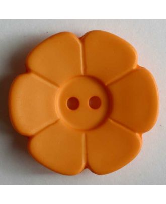 Quiltingknopf in Form einer hübschen Blume - Größe: 28mm - Farbe: orange - Art.Nr. 289100