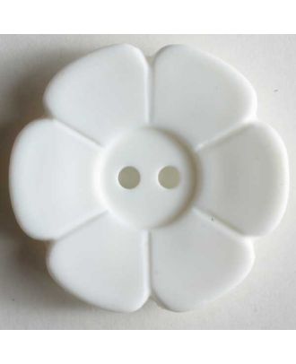 Quiltingknopf in Form einer hübschen Blume -  Größe: 15mm - Farbe: weiß - Art.Nr. 219076