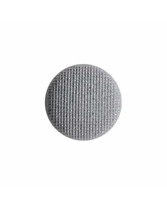 Polyamidknopf rund mit glitzernder Oberfläche und Öse - Größe:  18mm - Farbe: grau - ArtNr.: 312113