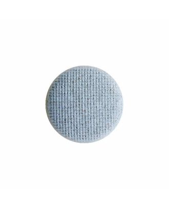 Polyamidknopf rund mit glitzernder Oberfläche und Öse - Größe:  18mm - Farbe: hellblau - ArtNr.: 312114